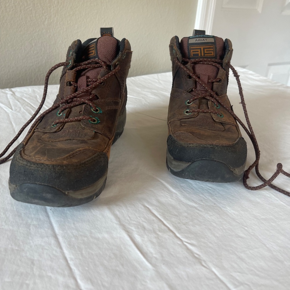 Ariat Waterproof Equestrian Terrain Ankle Boot Copper Brown Sz 8 - Picture 4 of 16